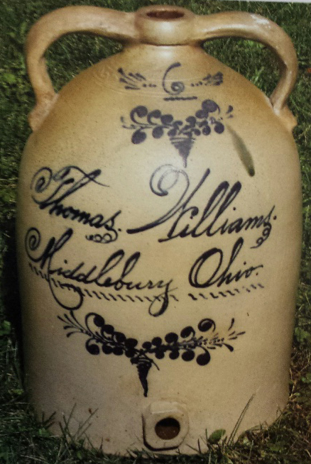Thomas Williams field jug 1873a from A History of Northeast Ohio Stoneware