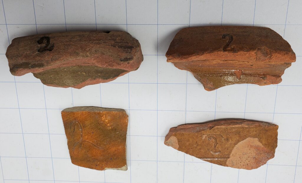 It appears that the stamps were carved from wood or were hand incised. From the Collection of Mark Knipping.